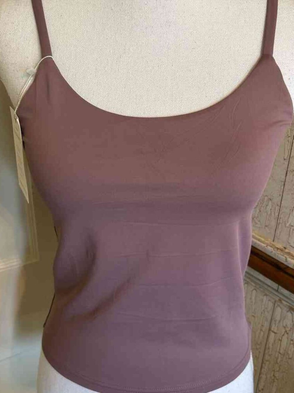 Dusty Mauve Adjustable Strap Cami Tank Top